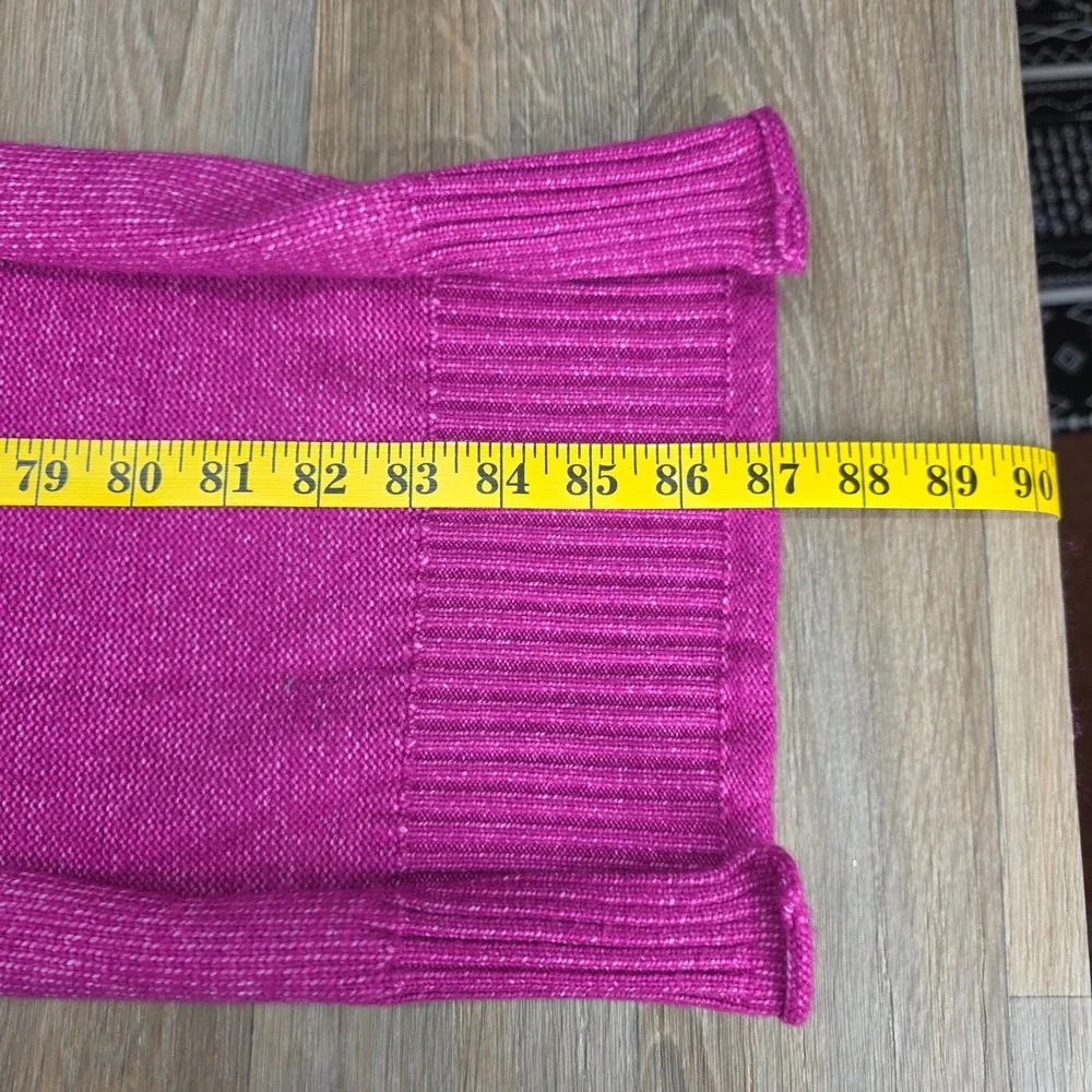 Renuar Womens Magenta Pink Ribbed‎ Knit Oversized Long Scarf OS